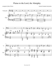 Praise to the Lord, the Almighty--advanced cello solo