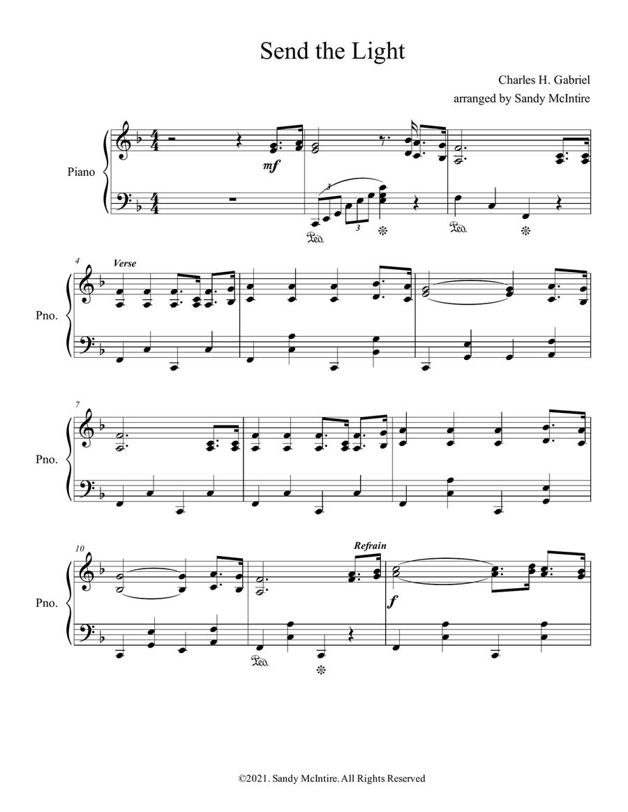 Send the Light Piano Solo scores gallery preview page 2