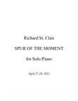 SPUR OF THE MOMENT for Solo Piano