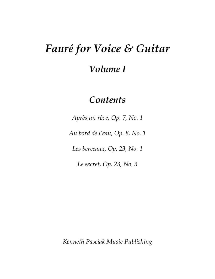 Fauré for Voice & Guitar, Volume I Chamber Music scores gallery preview page 3