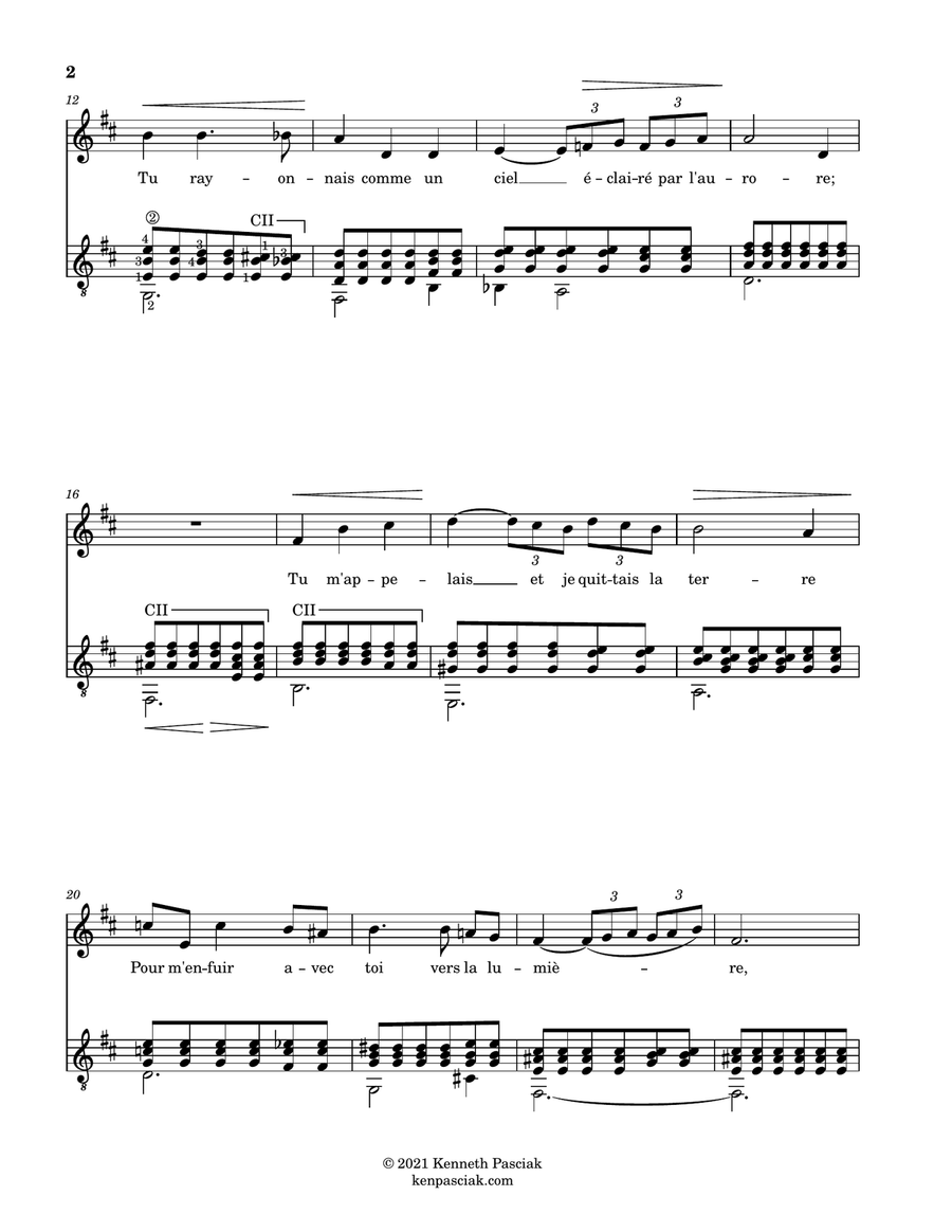 Fauré for Voice & Guitar, Volume I Chamber Music scores gallery preview page 5