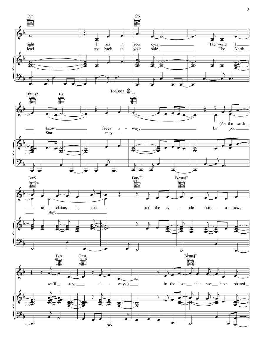 A Love Before Time (from Crouching Tiger, Hidden Dragon) Piano, Vocal, Guitar scores gallery preview page 3
