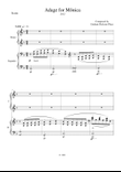 Adage for Mônica - An original piano duet composed by Graham Dickson-Place