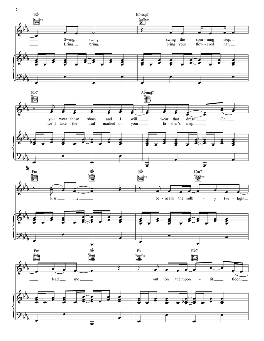 Kiss Me Kiss Me Piano, Vocal, Guitar scores gallery preview page 2