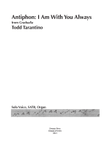 I Am With You Always (version for Solo Voice, SATB, organ)