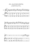 Jesu, Joy of Man's Desiring - J. S. Bach (For Piano and Violin)