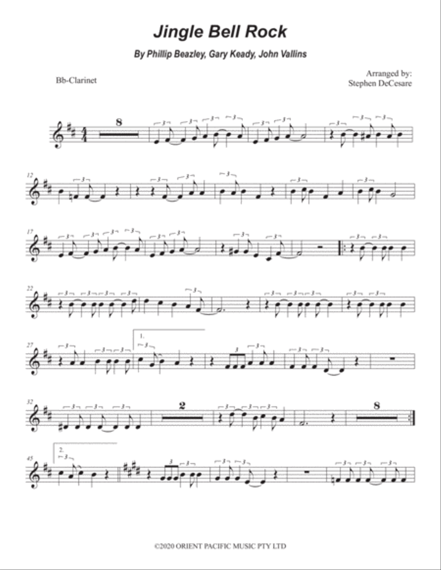 Jingle Bell Rock Clarinet scores gallery preview page 6