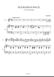 Old Russian Waltz for Violin and Piano SCORE mini preview
