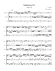Sinfonia 10, J. S. Bach, adapted for C trumpet, Trombone, and Tuba