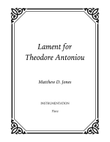 Lament for Theodore Antoniou