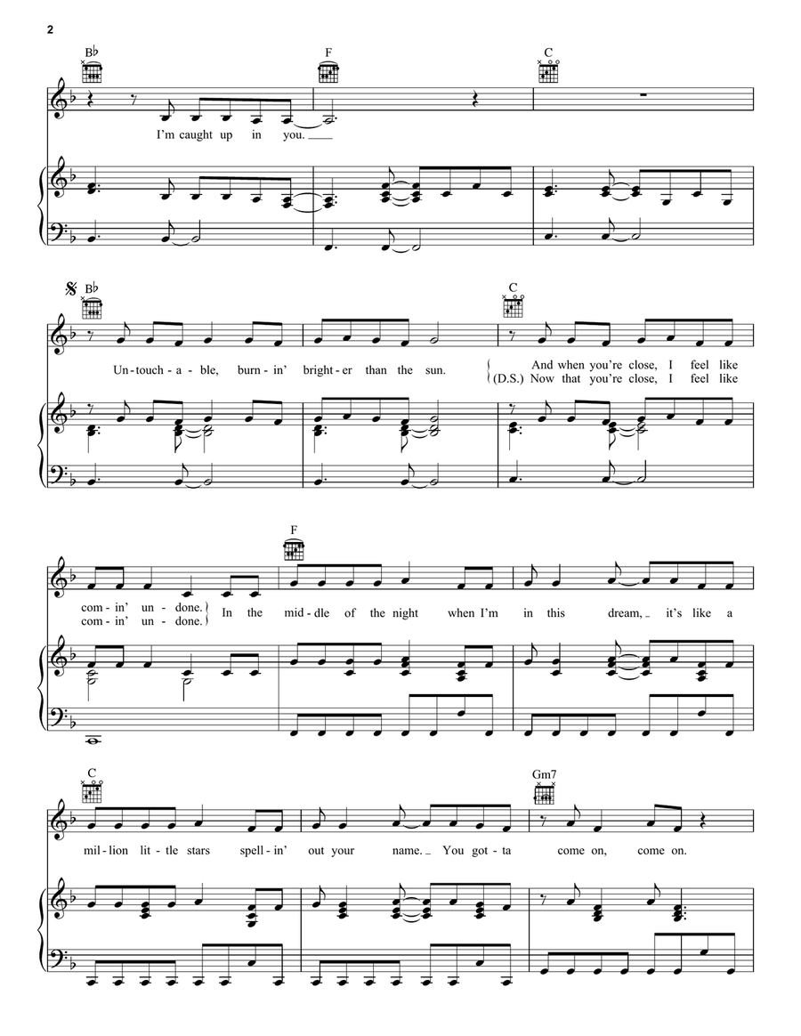 Untouchable (Taylor's Version) Piano, Vocal, Guitar scores gallery preview page 2