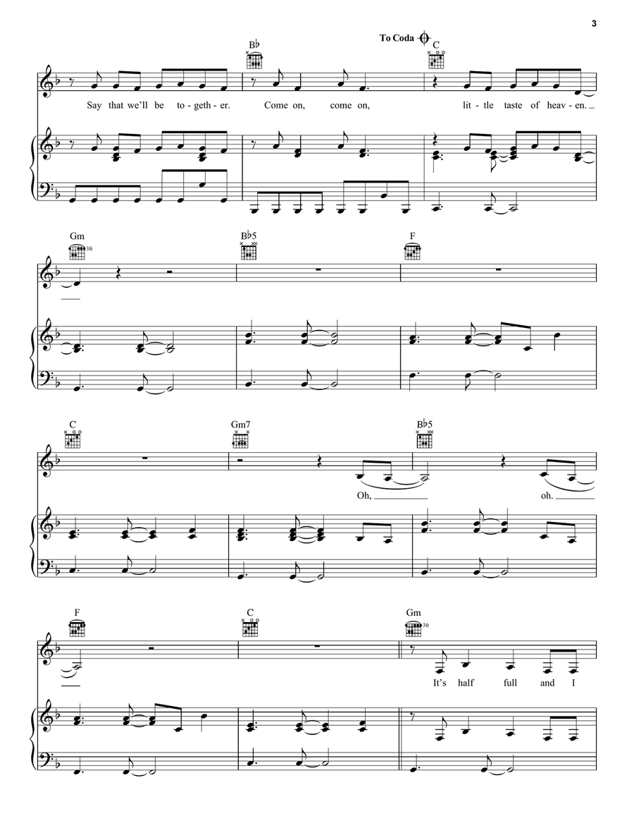 Untouchable (Taylor's Version) Piano, Vocal, Guitar scores gallery preview page 3