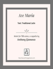 AVE MARIA - TBB, a cappella