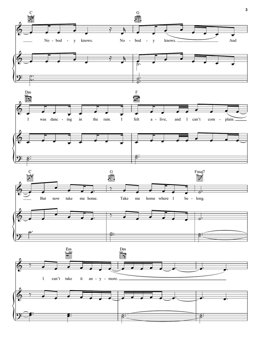 Runaway Piano, Vocal, Guitar - Digital Sheet Music page 3