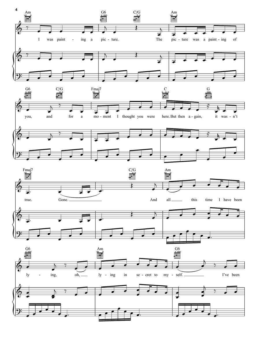 Runaway Piano, Vocal, Guitar - Digital Sheet Music page 4