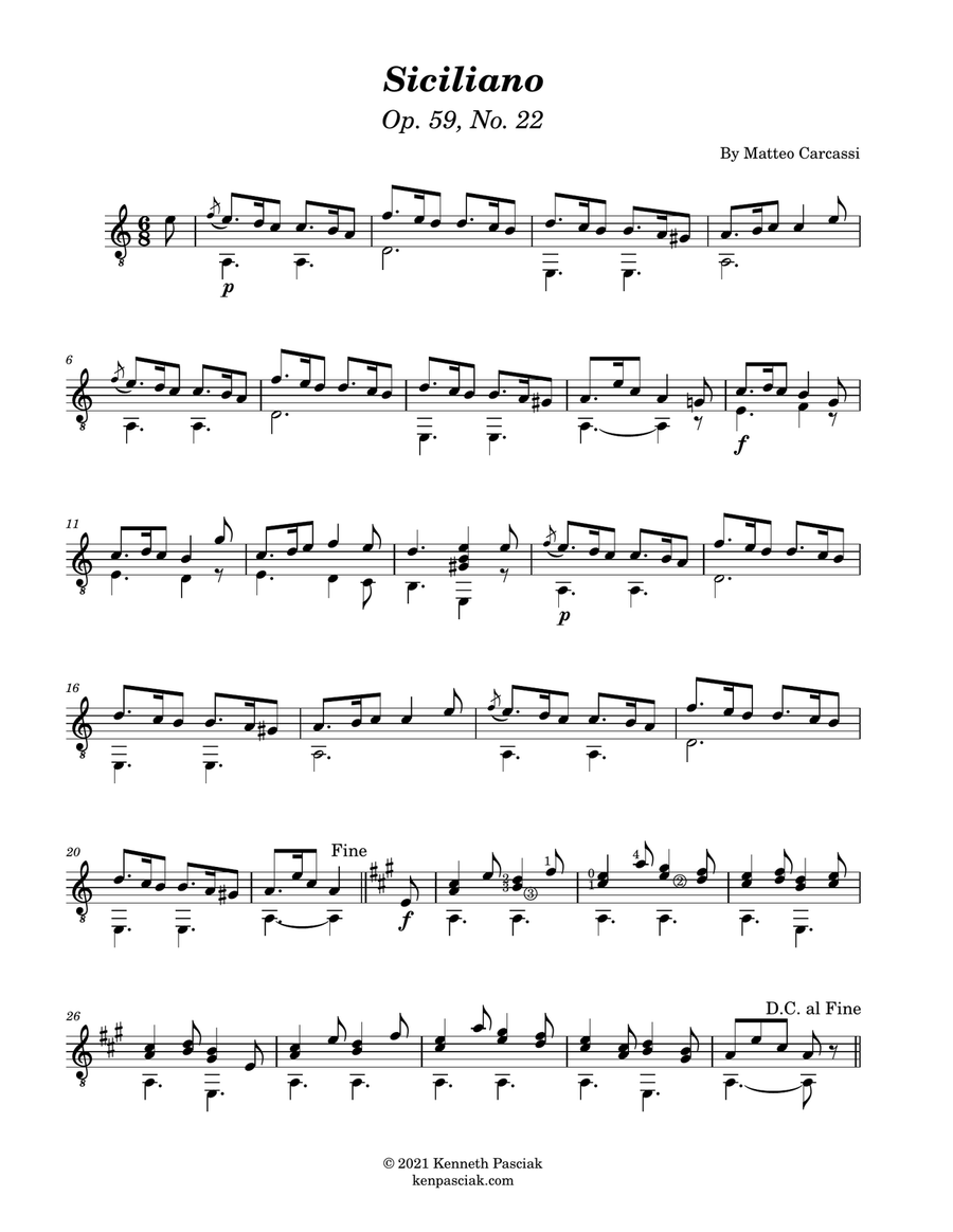 Selected Works by Matteo Carcassi (for Solo Guitar) Chamber Music scores gallery preview page 5