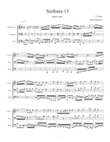 Sinfonia 13, J. S. Bach, adapted for C trumpet, Trombone, and Tuba