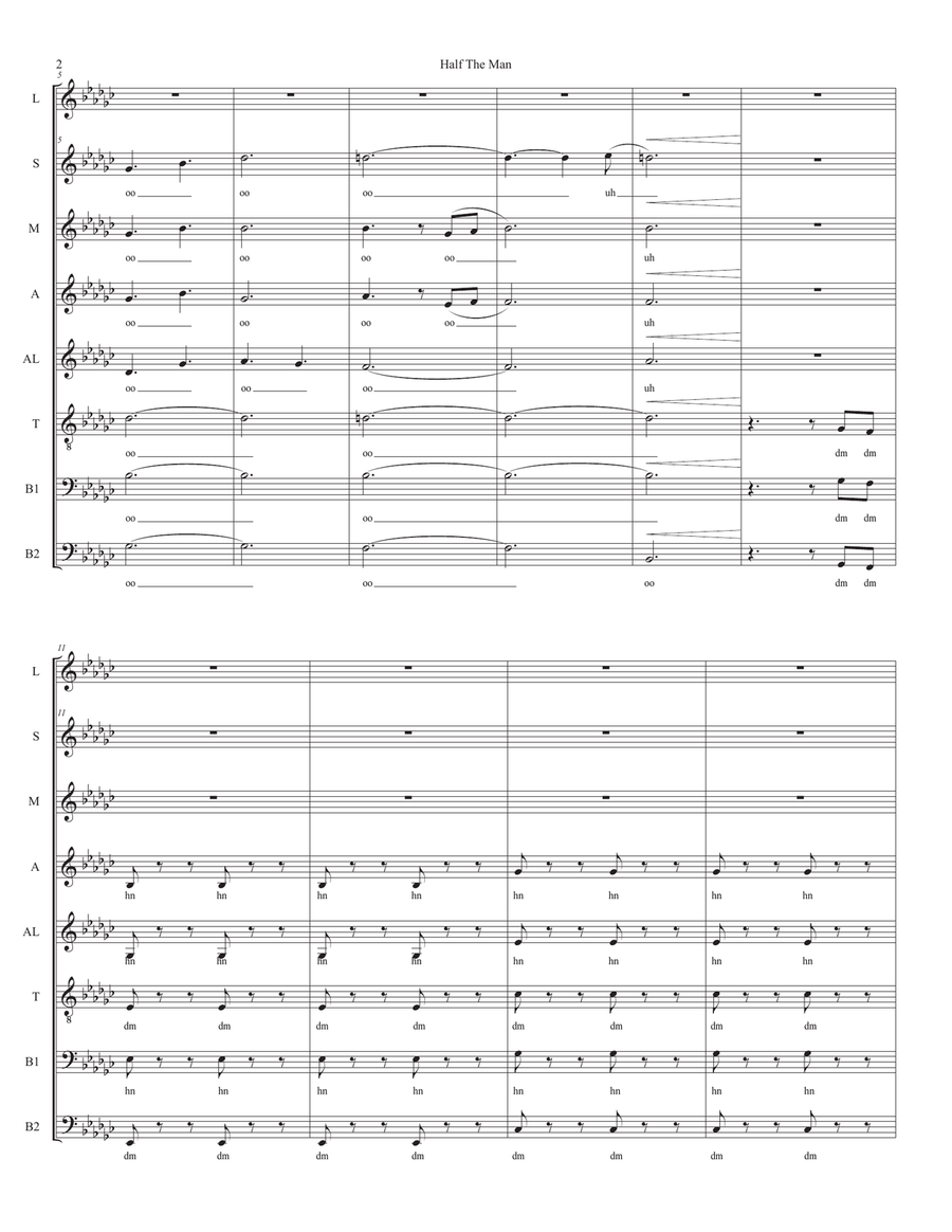 Half The Man Half The Man 4-Part scores gallery preview page 2