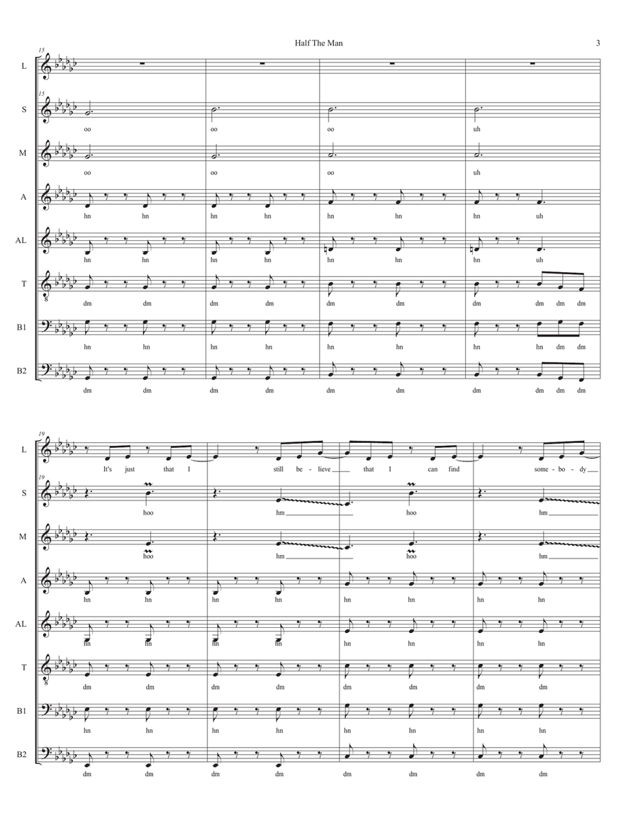 Half The Man Half The Man 4-Part scores gallery preview page 3