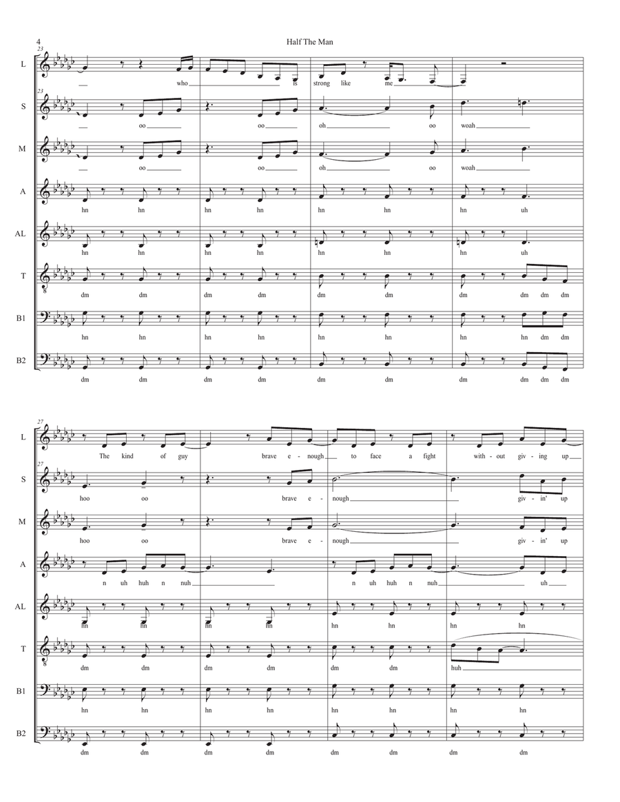 Half The Man Half The Man 4-Part scores gallery preview page 4