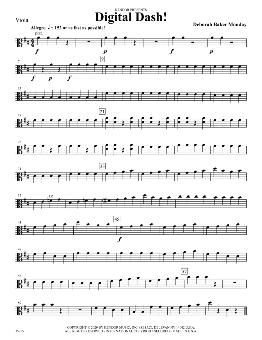 Digital Dash! - Viola String Orchestra scores gallery preview page 1