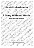 A Song Without Words for Horn and Piano