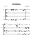 Pineapple Rag (String Quartet): Three Violins and Cello String Quartet scores gallery preview page 5