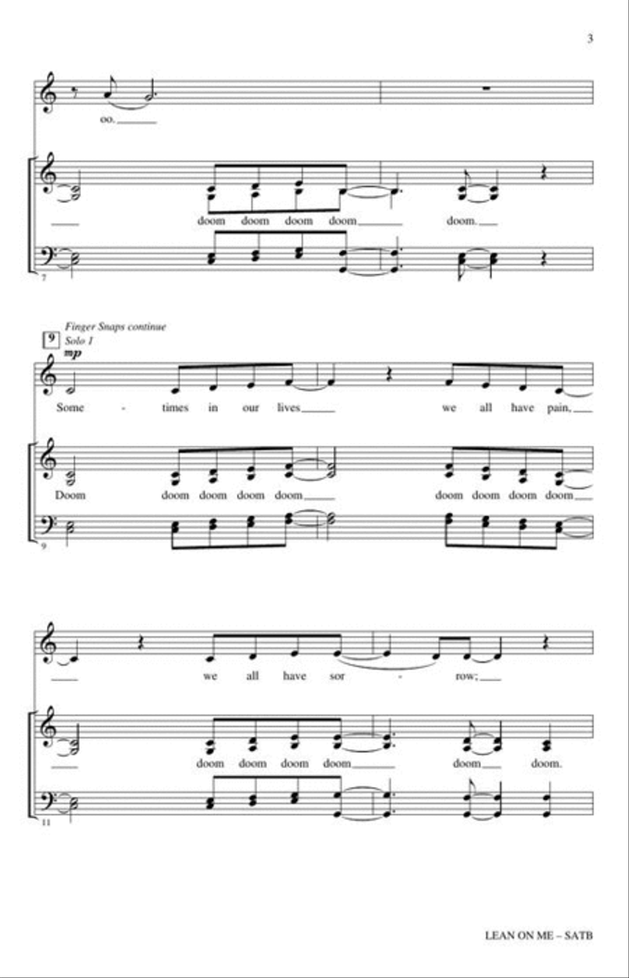Lean on Me Lean on Me 4-Part scores gallery preview page 4