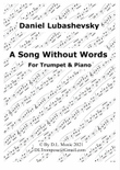 A Song Without Words for Trumpet and Piano