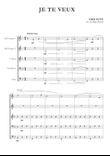 Je Te Veux for Brass Quintet