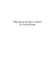 Blessed are the Poor in Spirit