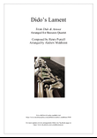 Dido's Lament arranged for Bassoon Quartet