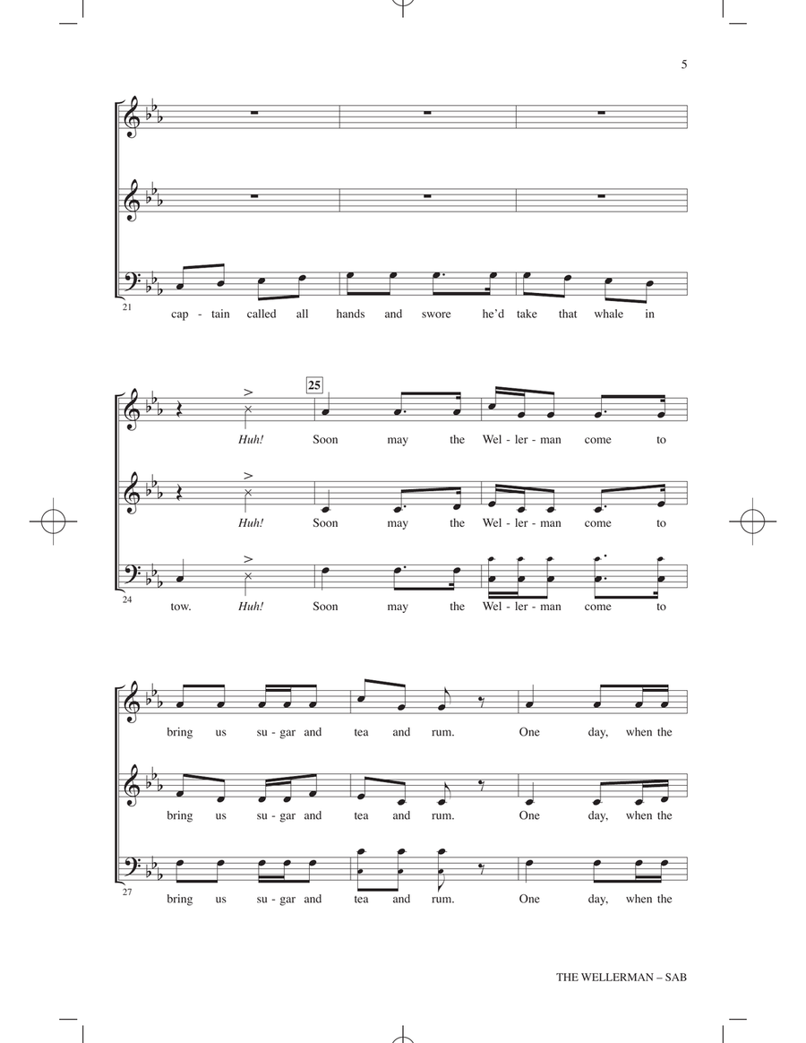 The Wellerman (arr. Roger Emerson) 3-Part scores gallery preview page 3