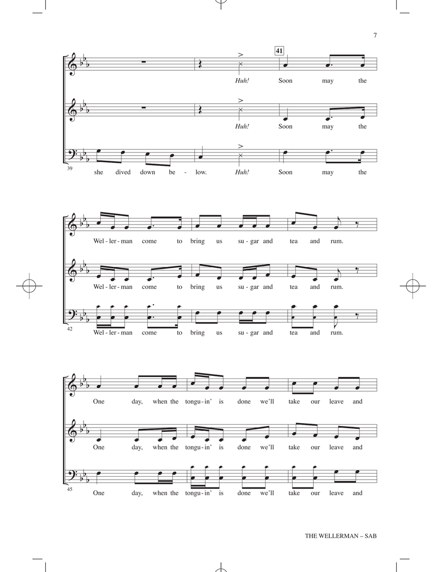 The Wellerman (arr. Roger Emerson) 3-Part scores gallery preview page 5