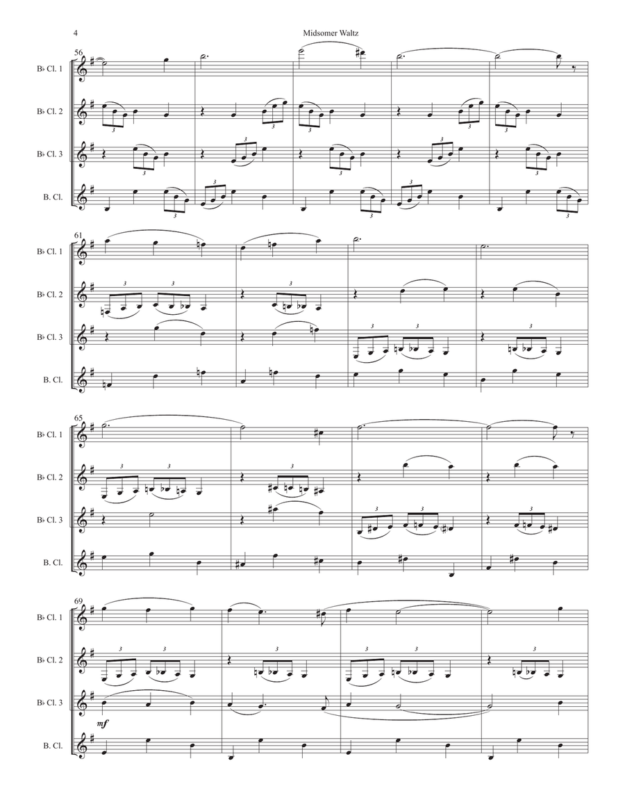 Midsomer Murders (main Title/cues) Woodwind Quartet scores gallery preview page 4