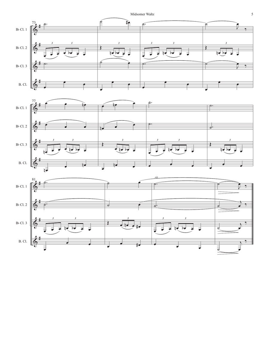 Midsomer Murders (main Title/cues) Woodwind Quartet scores gallery preview page 5