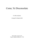 Come, Ye Disconsolate