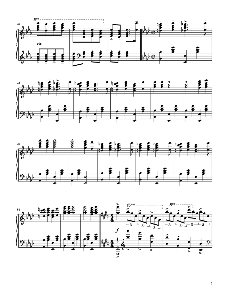 Chopsticks Fantasy Piano Solo scores gallery preview page 5