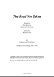 The Road Not Taken - Higher Voice Range (A4 size)