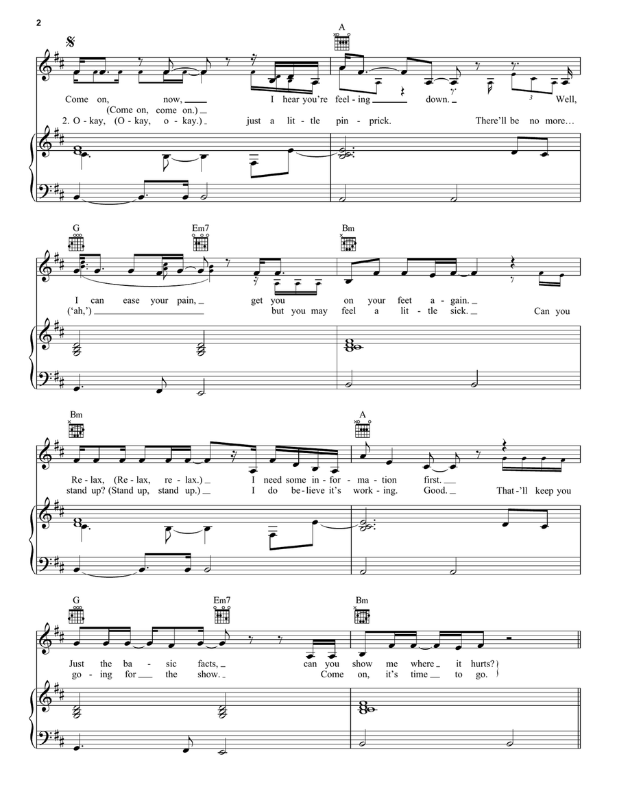 Comfortably Numb Comfortably Numb Piano, Vocal, Guitar scores gallery preview page 2