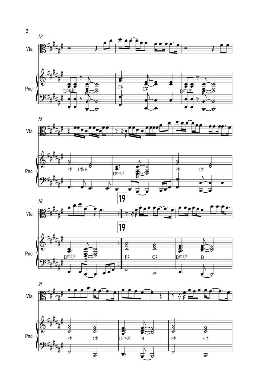 Holy Holy Viola scores gallery preview page 2