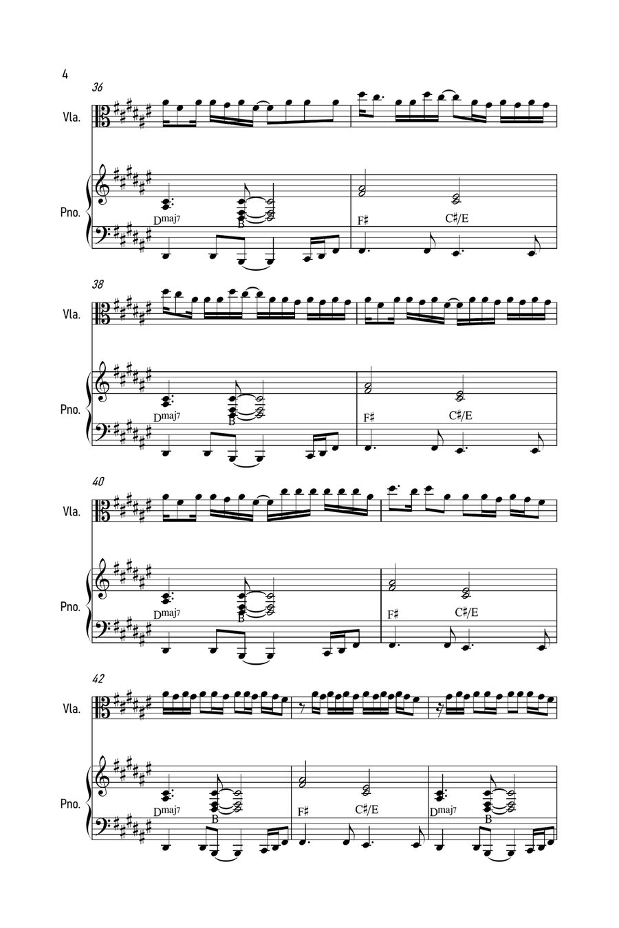 Holy Holy Viola scores gallery preview page 4