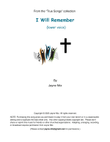 I Will Remember (low voice)