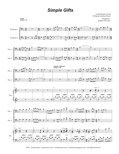Simple Gifts (Trombone Duet)