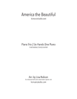 America the Beautiful - Piano Trio (1 piano, 6 hands) Intermediate