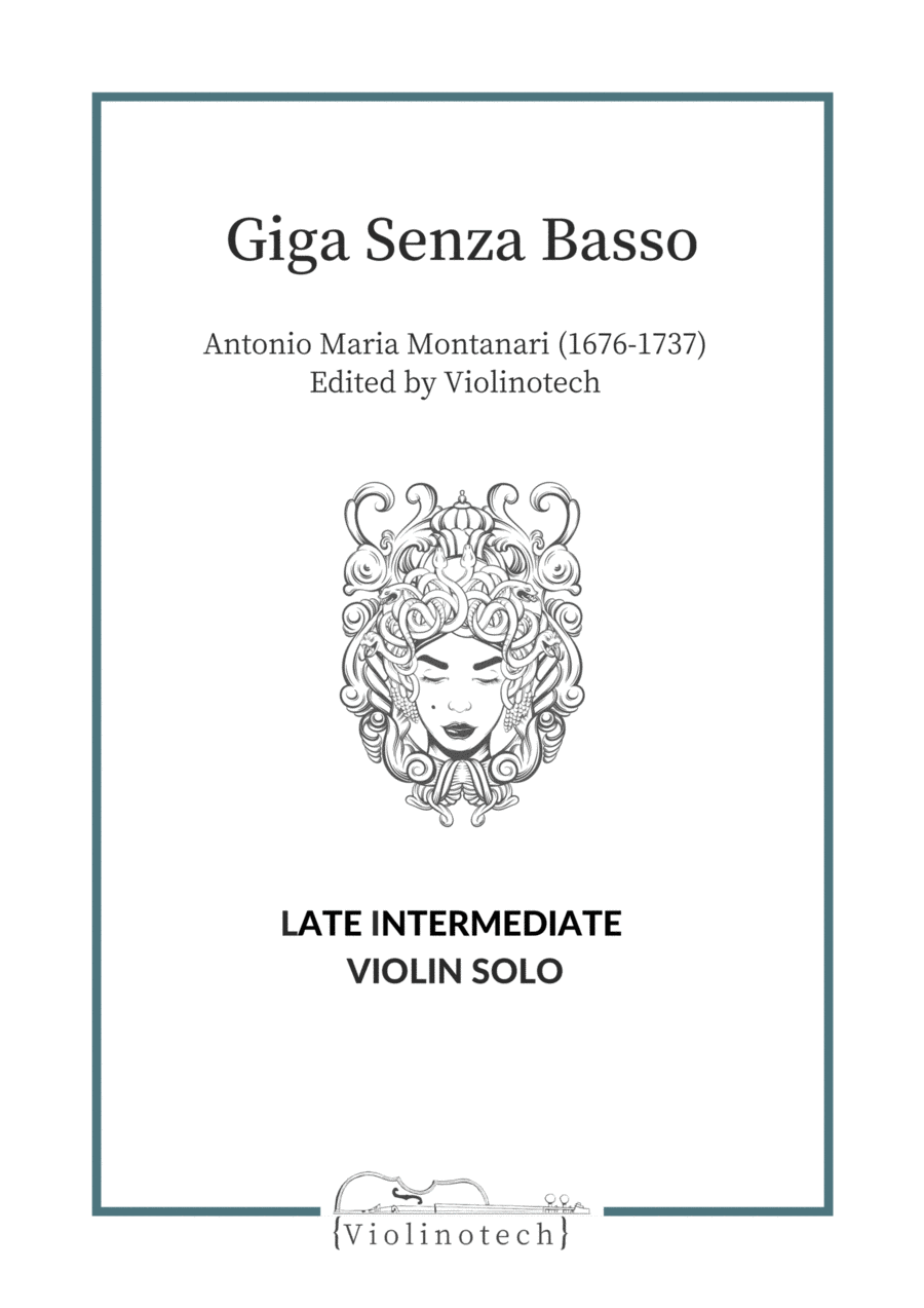 Giga Senza Basso - Montanari - Solo Violin Violin Solo scores gallery preview page 1