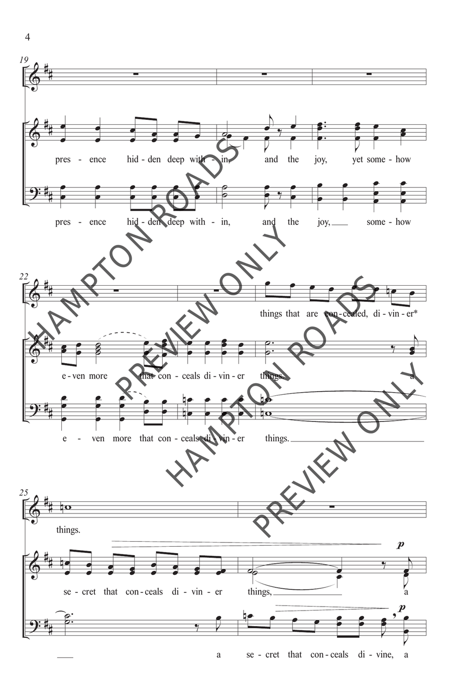 Hidden Deep Within (SATB) 4-Part scores gallery preview page 5
