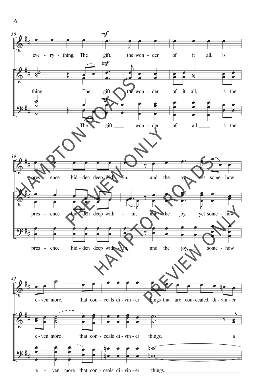 Hidden Deep Within (SATB) 4-Part scores gallery preview page 7