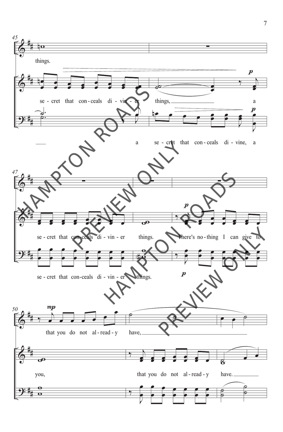 Hidden Deep Within (SATB) 4-Part scores gallery preview page 8