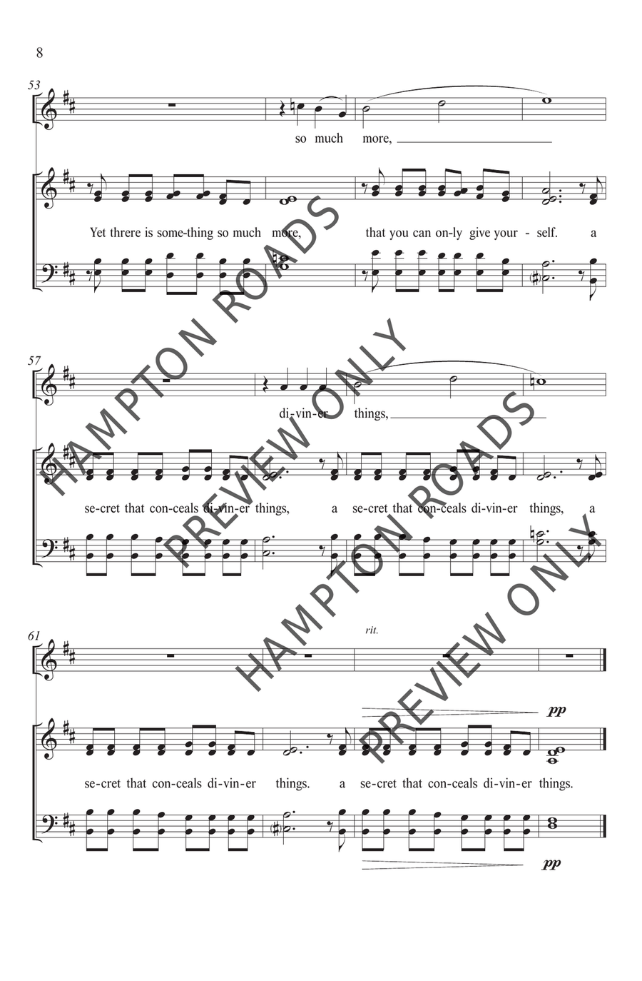 Hidden Deep Within (SATB) 4-Part scores gallery preview page 9
